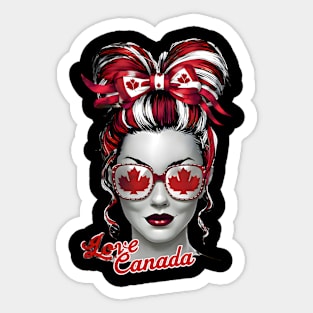 canadian woman Sticker